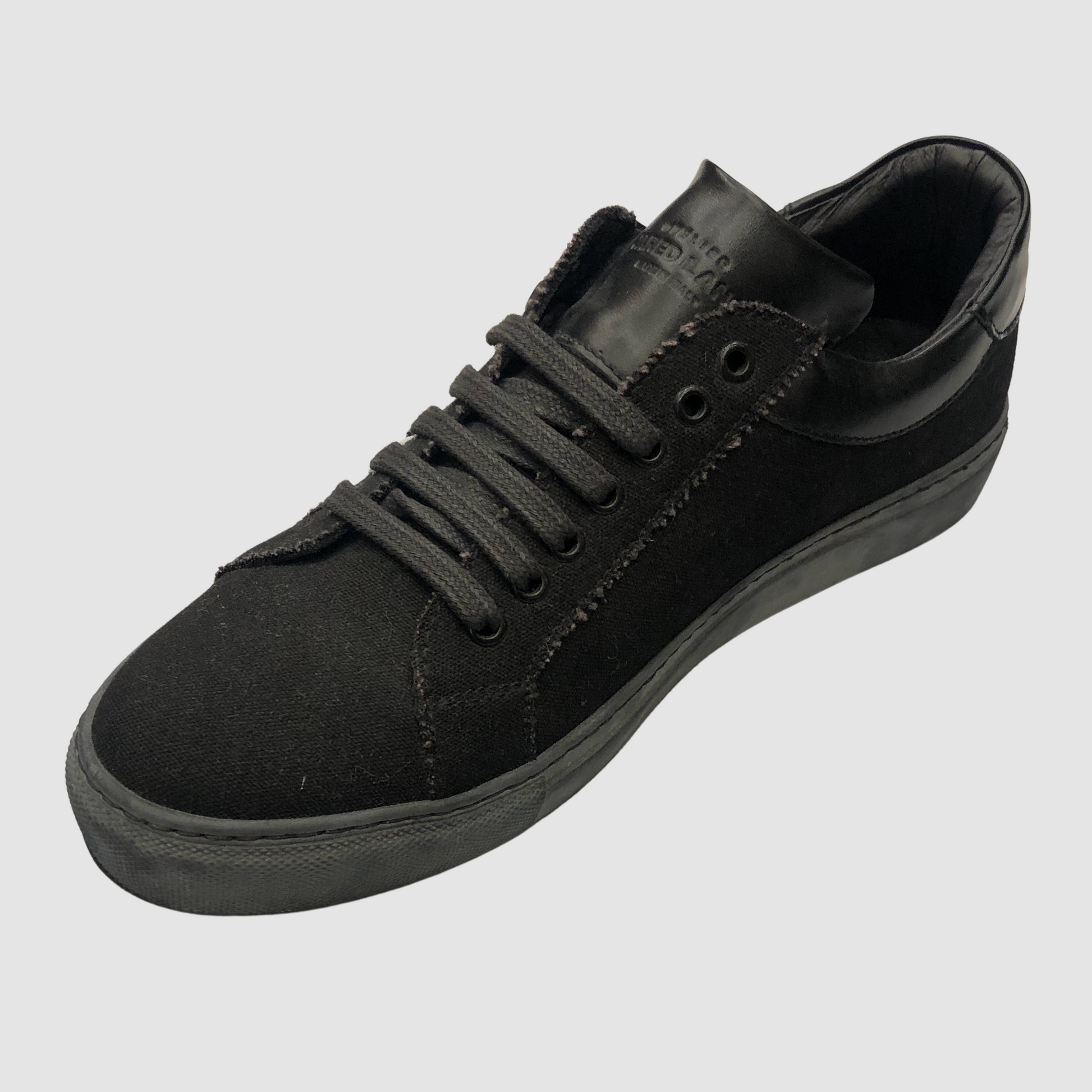 Jared Lang Black Fabric Sneakers