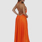 JSQUAD Orange W Gold Dress