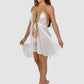 Jsquad White W Gold Short Dress