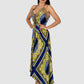 JSQUAD Blue/Yellow Print Dress