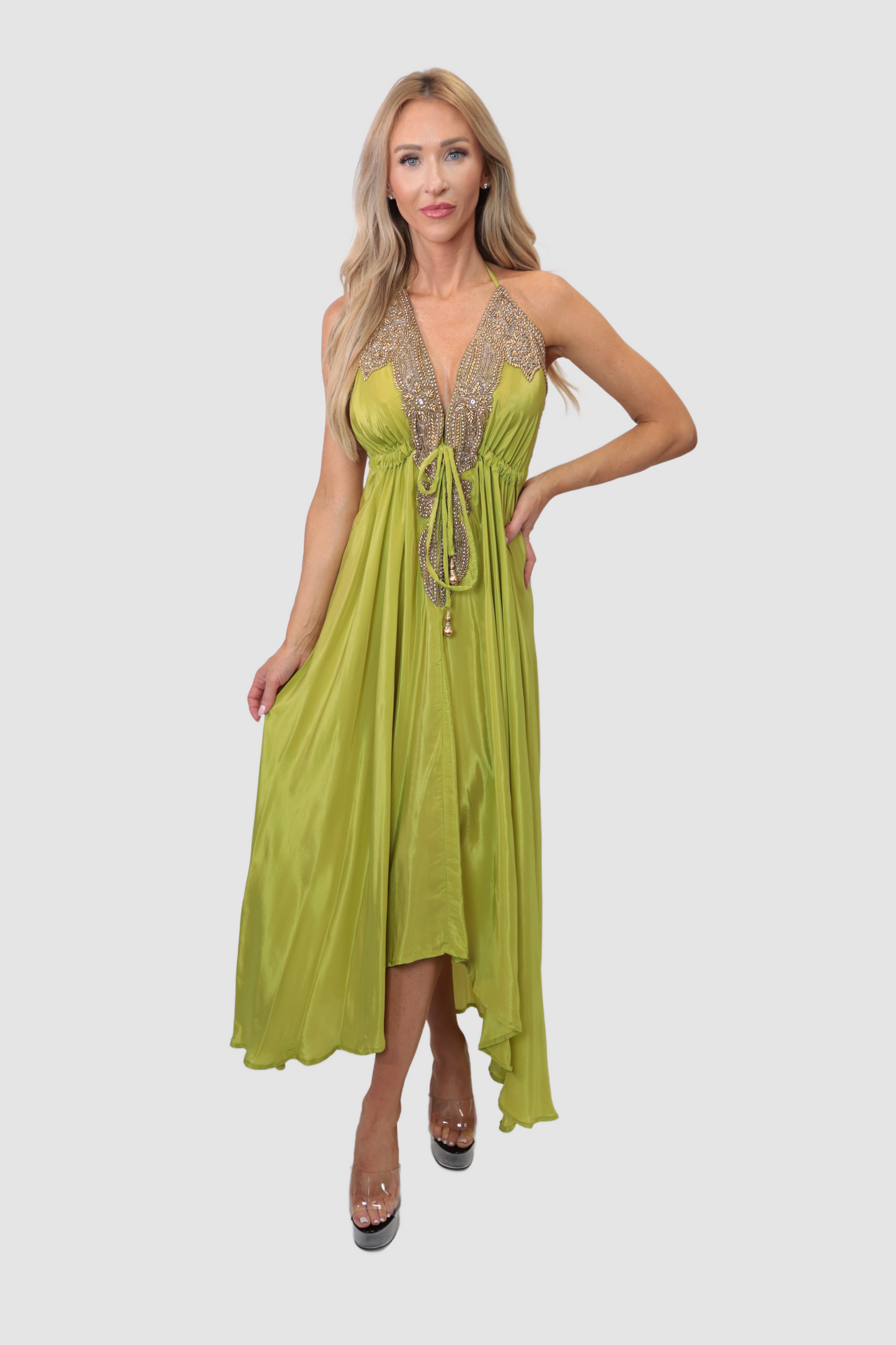 Mallorca Lime Green Dress