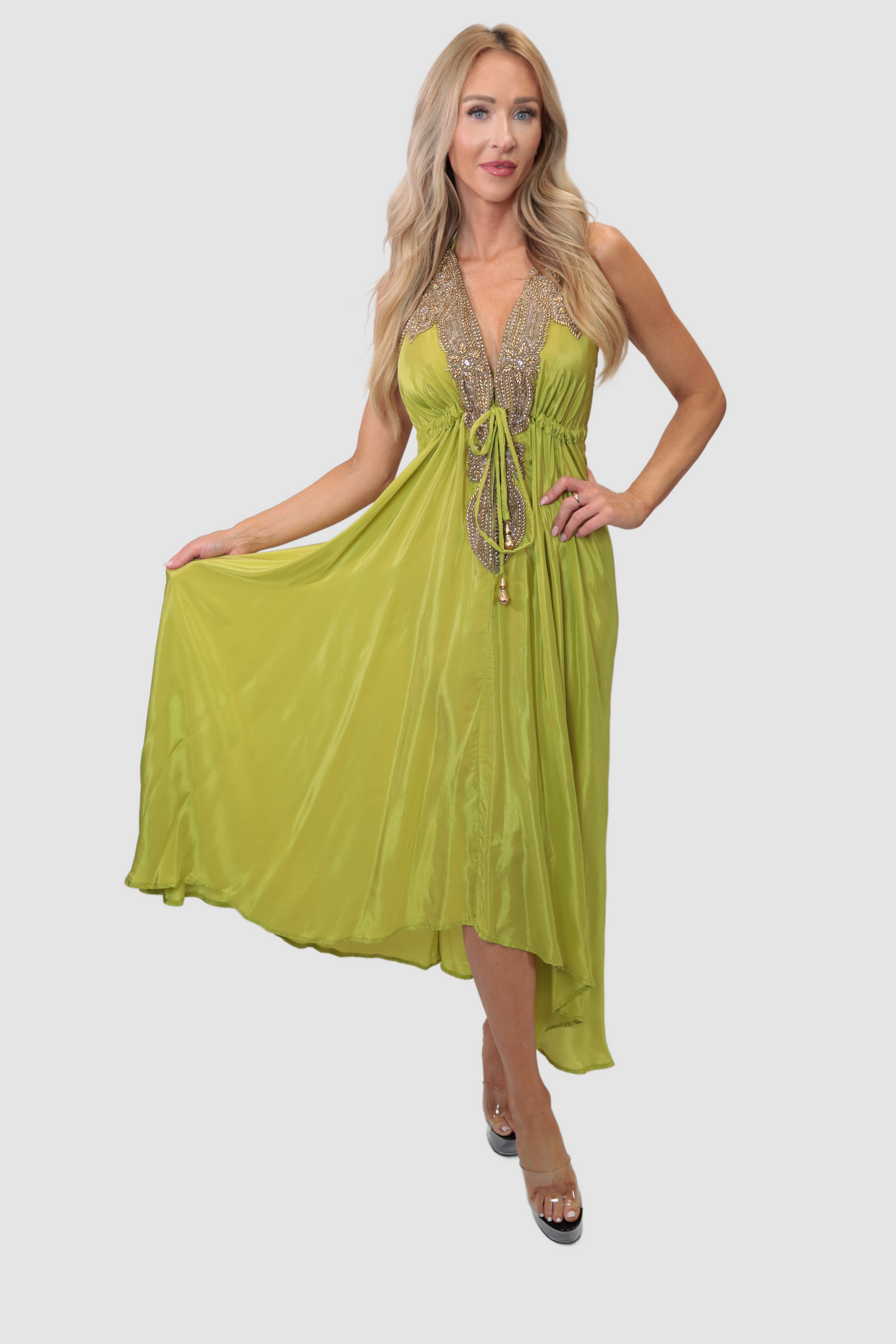 Mallorca Lime Green Dress