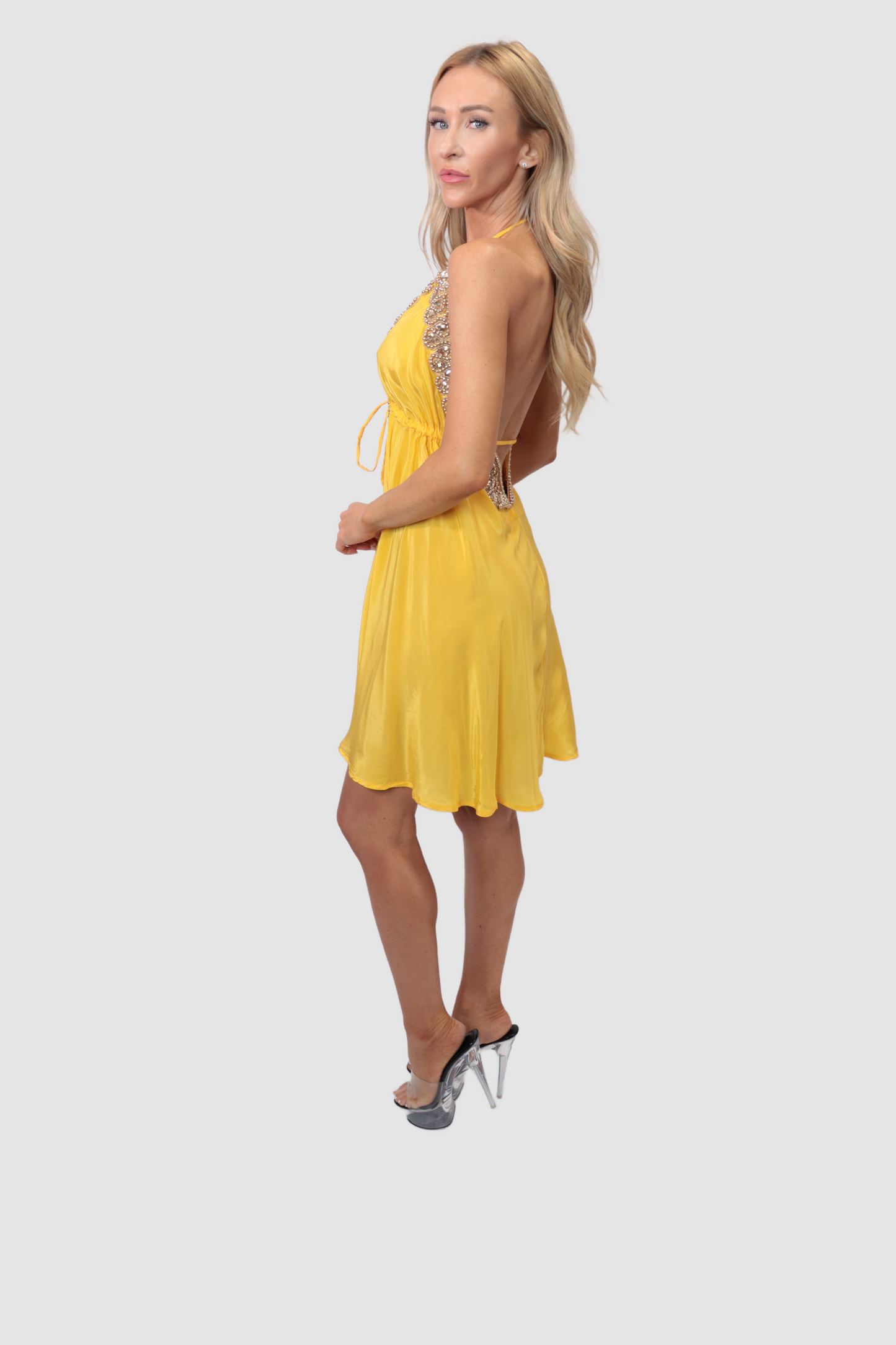 Marrakesh Yellow Short Dress