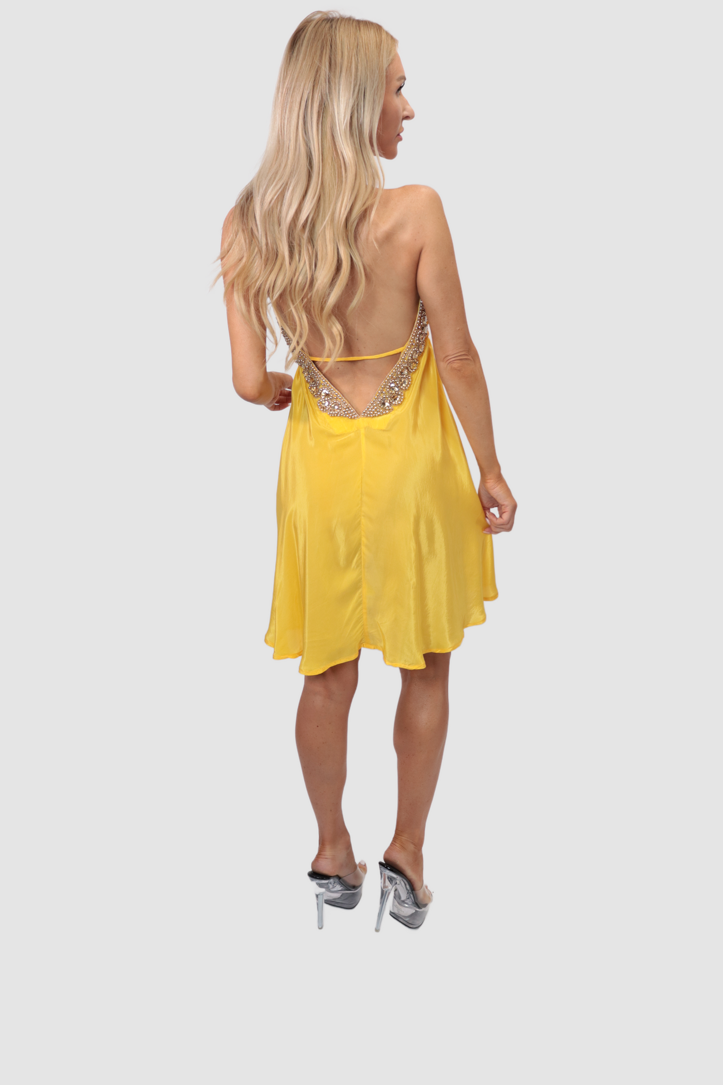 Marrakesh Yellow Short Dress