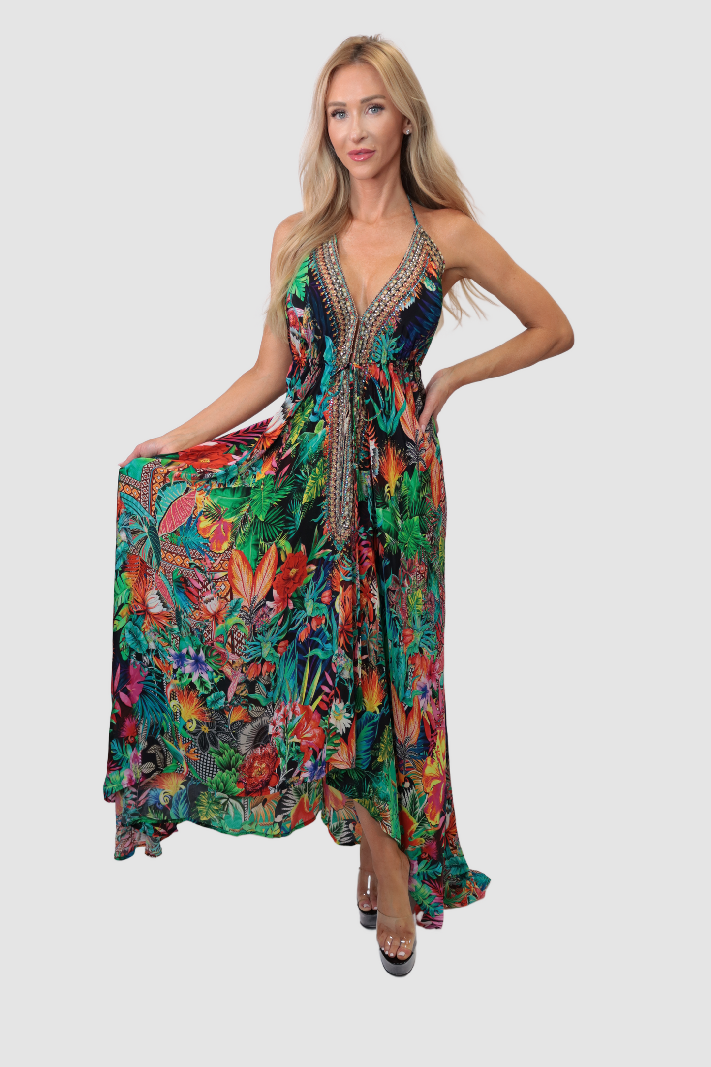 Jungle Multi Flowers Dress