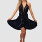 Tulum Black W Gold Short Dress