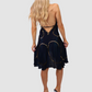 Tulum Black W Gold Short Dress