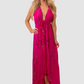 Tulum Fuchsia W Gold Dress