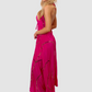 Tulum Fuchsia W Gold Dress