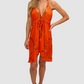 Tulum Orange Short Dress