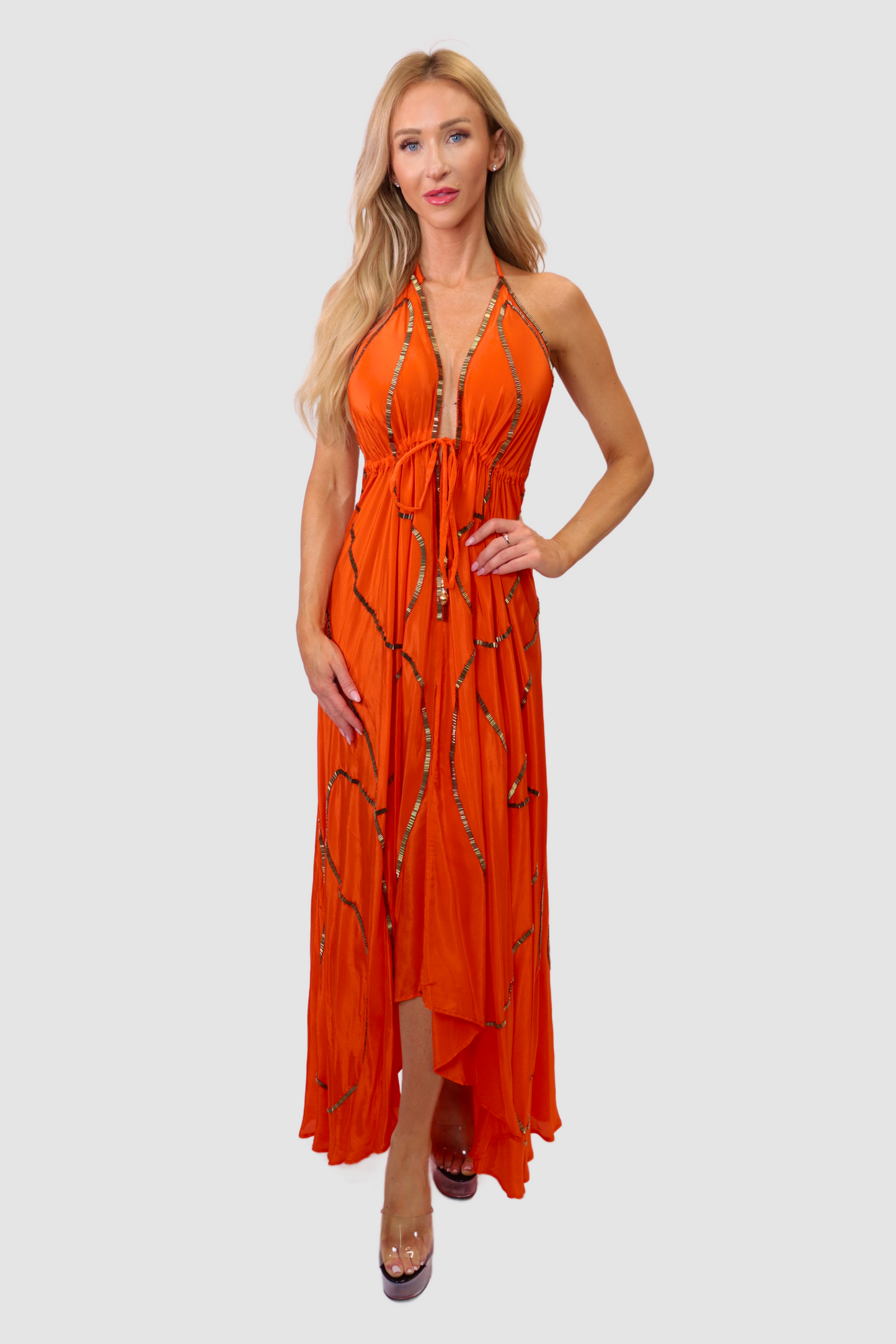 Tulum Orange Dress