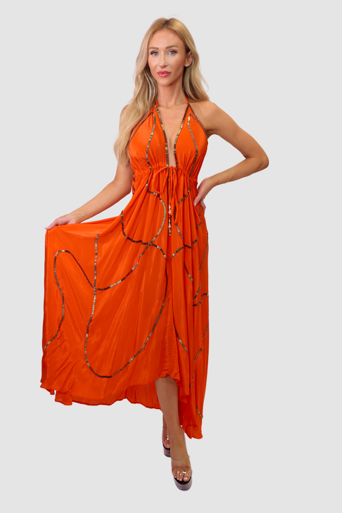 Tulum Orange Dress