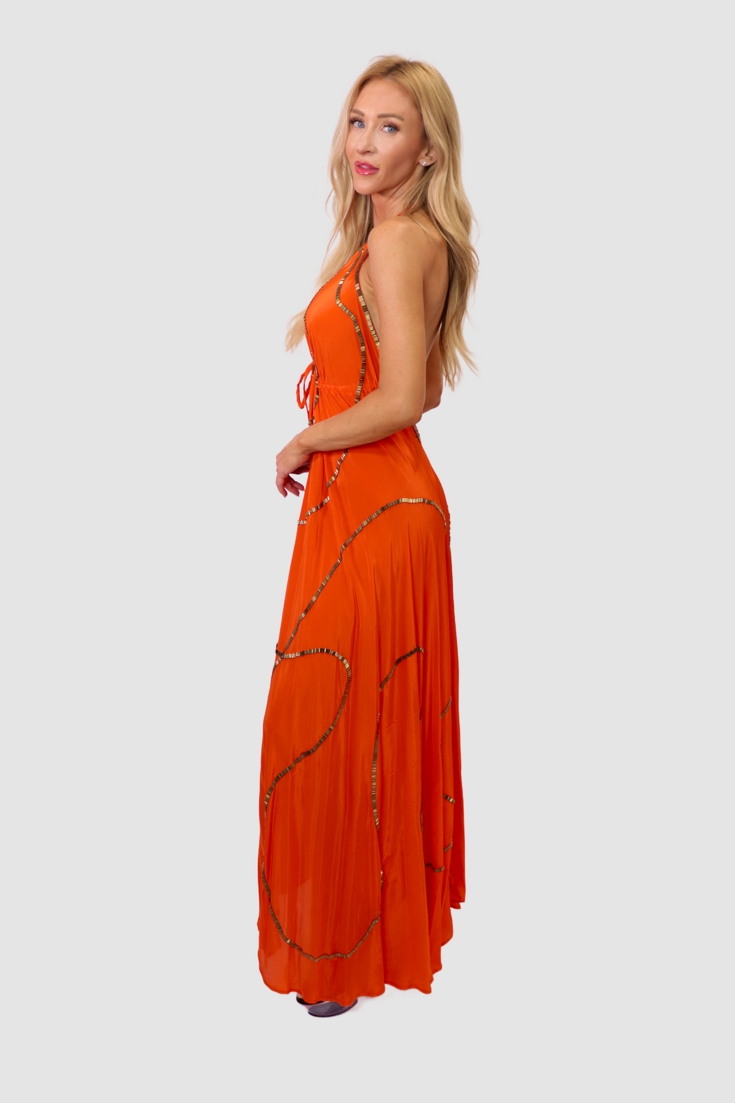 Tulum Orange Dress