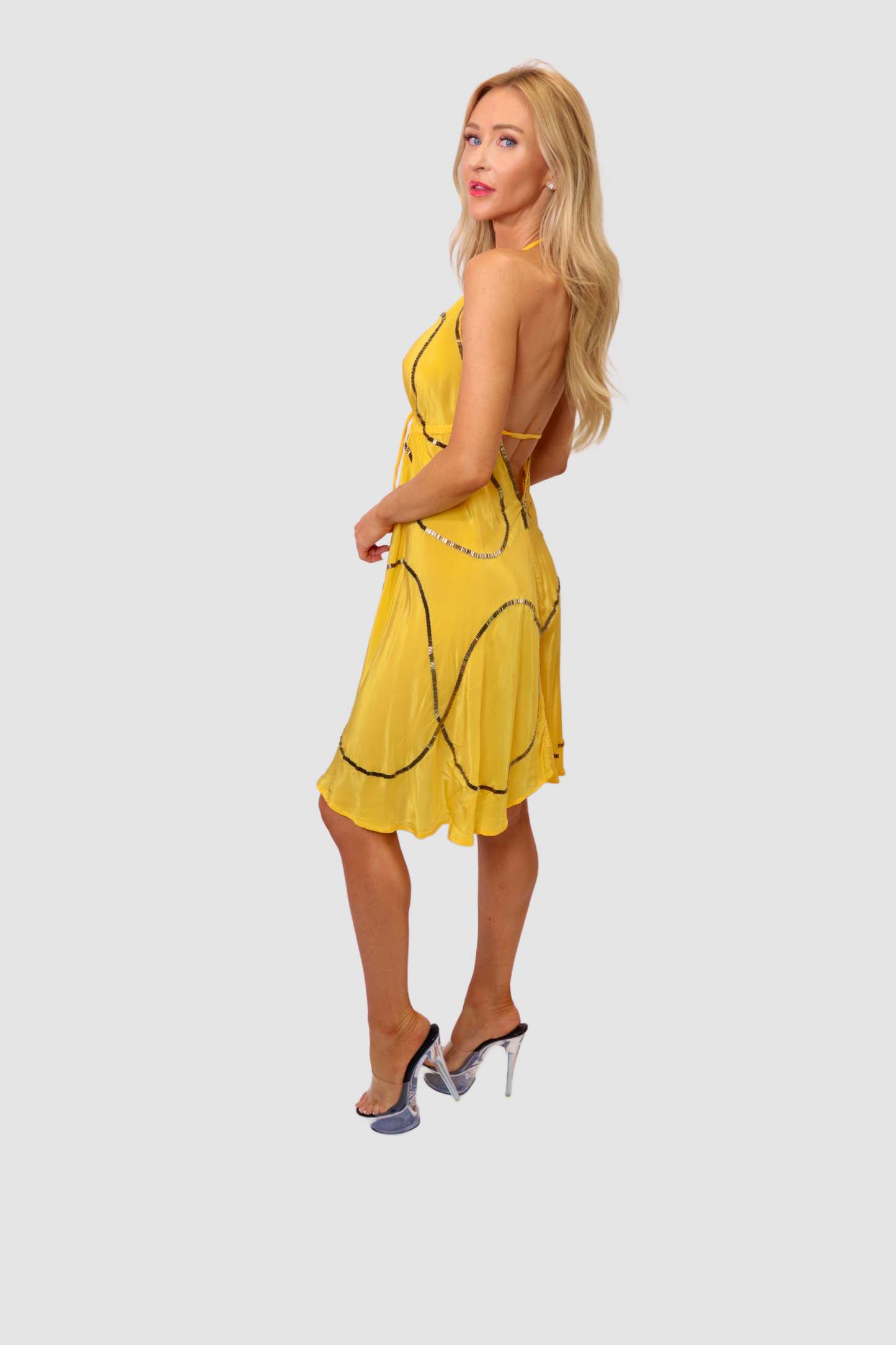 Tulum Yellow Short Dress