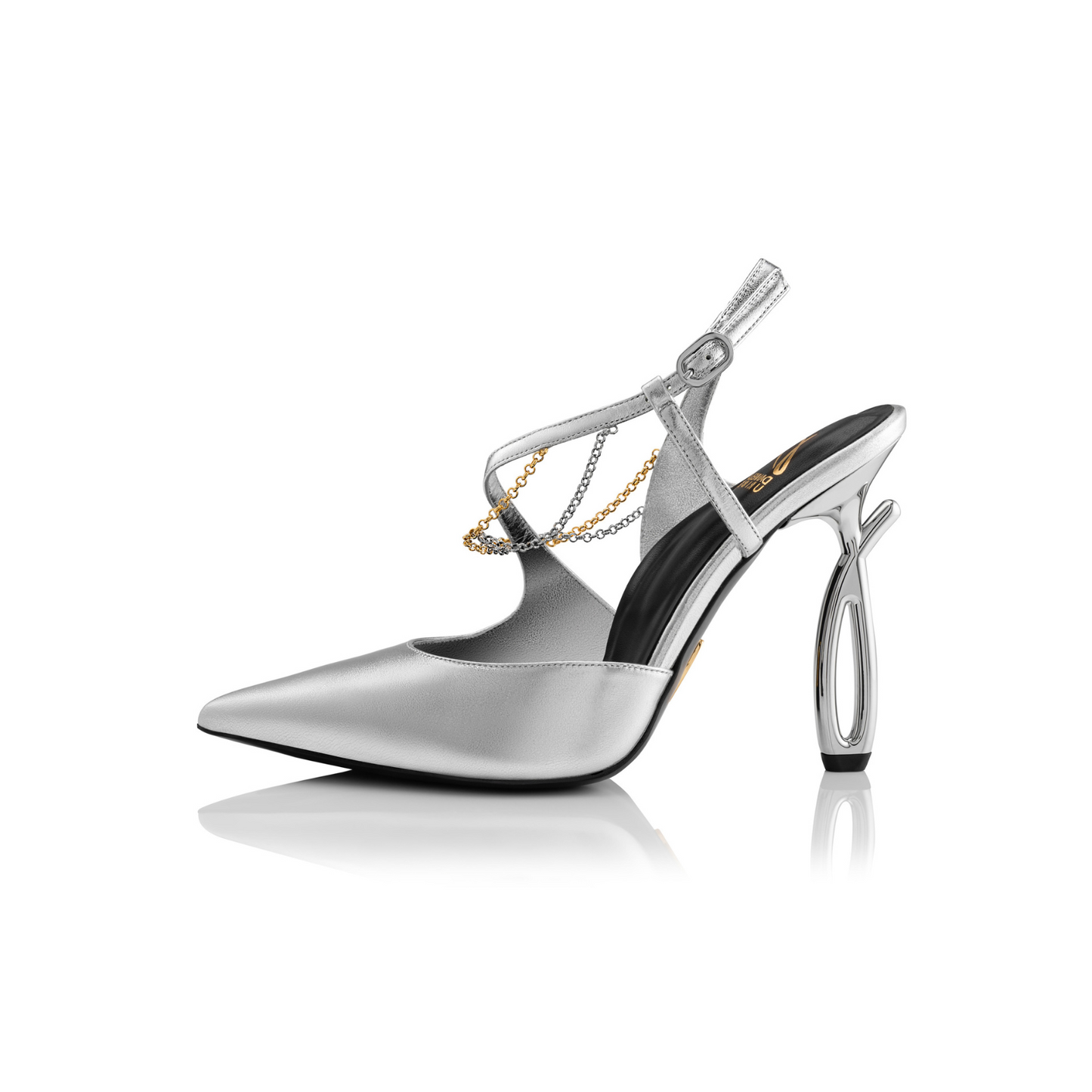 Be Yourself Silver High Heels