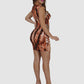 Vie Sauvage Ariana Brown Tiger Print Dress