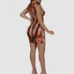 Vie Sauvage Ariana Brown Tiger Print Dress