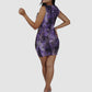 Vie Sauvage Ariana Purple Animal Print Dress