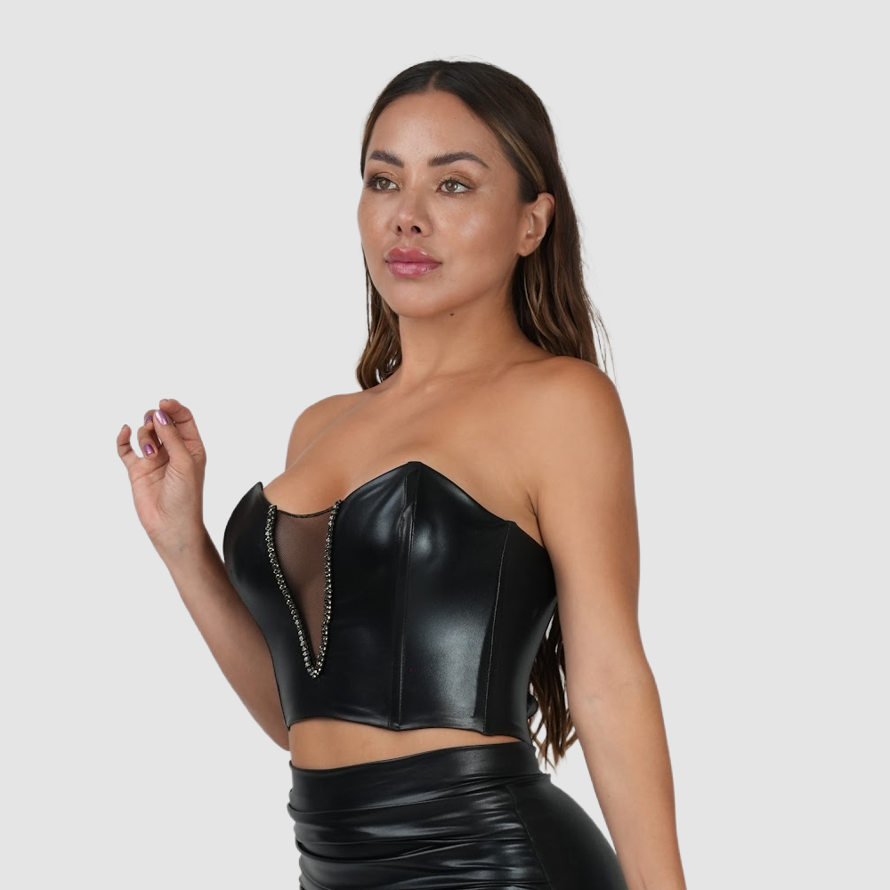 black latex corset dress Black Latex Mini Dress with Gloves