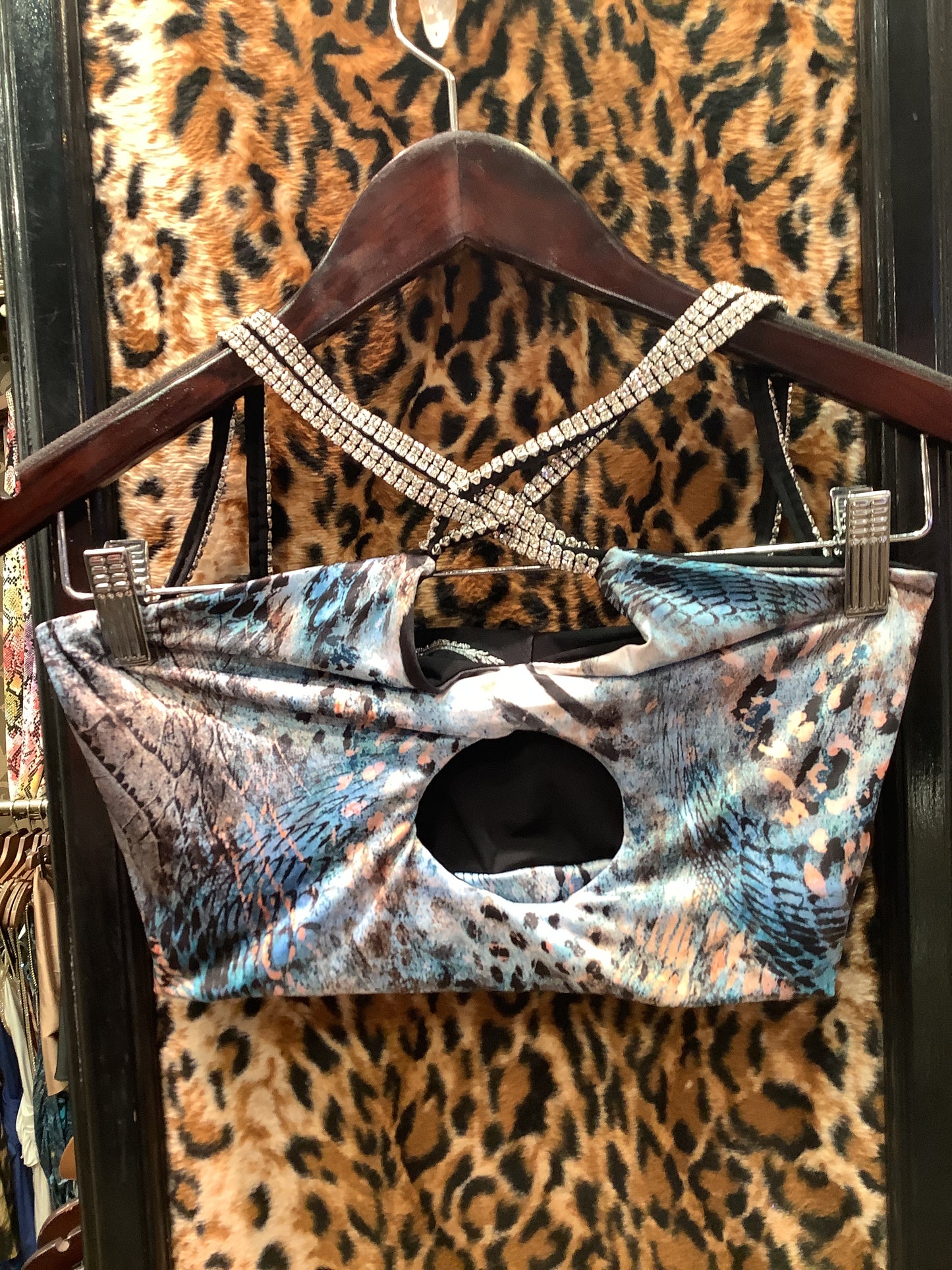 Rani Blue Animal Print Top