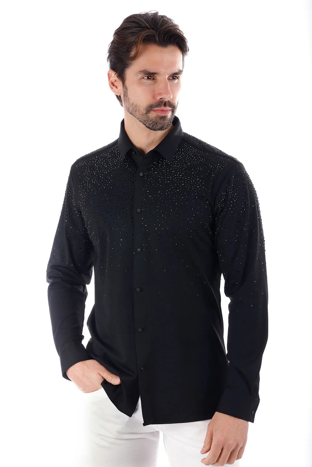 Black/Black Crystals Shirt