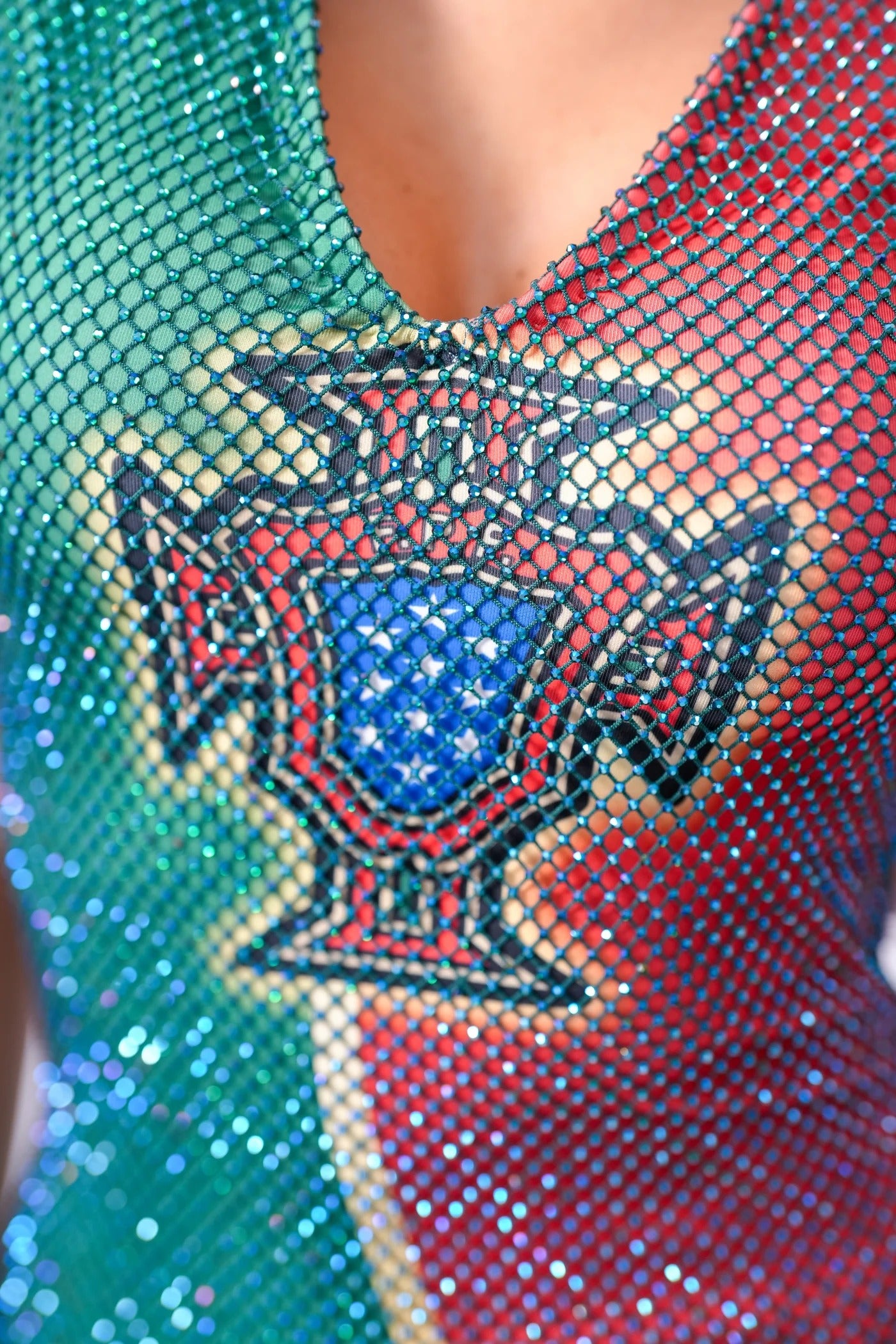 BIOP Portugal Crystal Mesh Dress