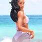 White Crystal Clasp Mesh Skirt