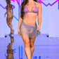 Lavender Crystal Clasp Mesh Skirt