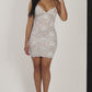 Baccio Premium Magda White Silver Short Dress