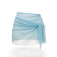 Turquoise Crystal Clasp Mesh Skirt