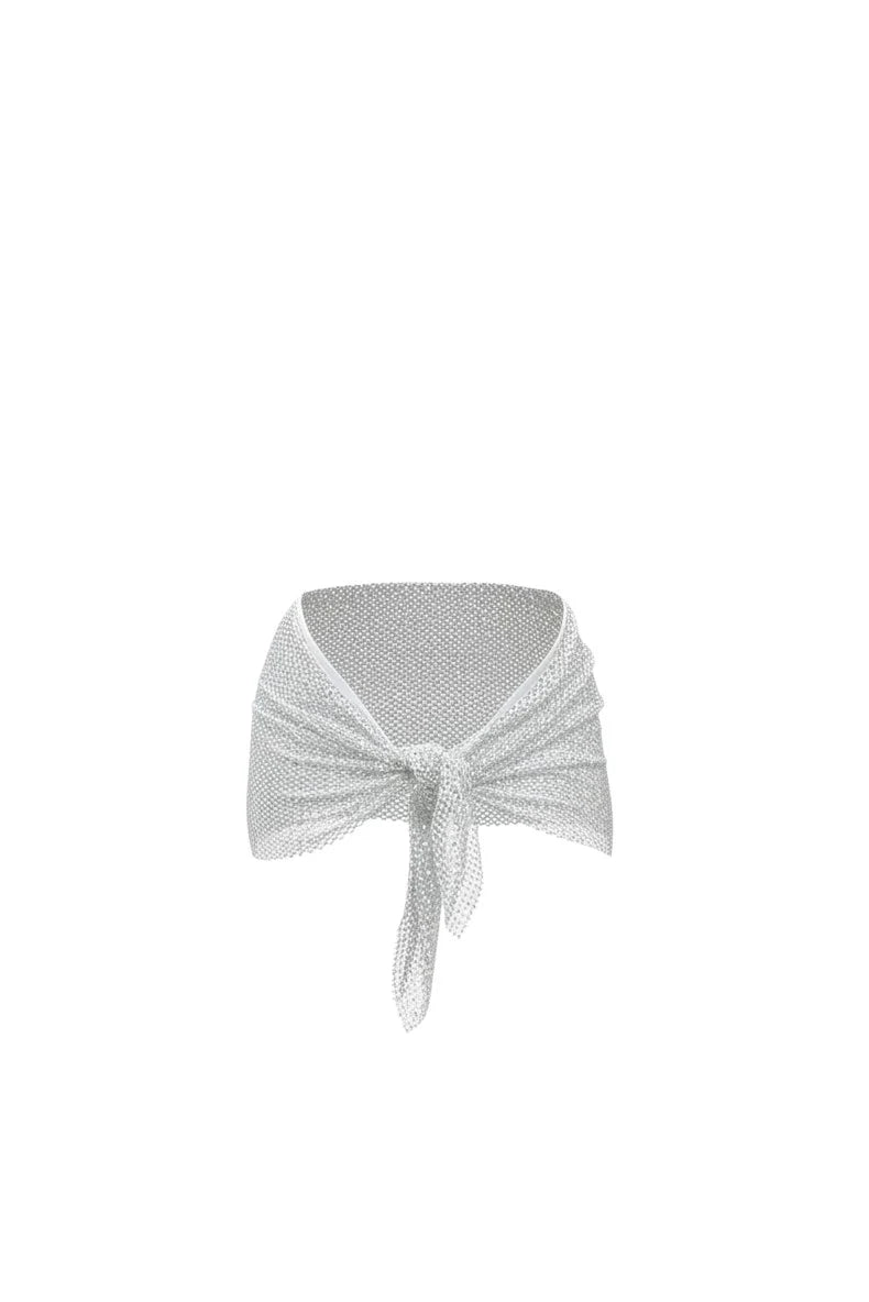 White Crystal Mesh Wrap