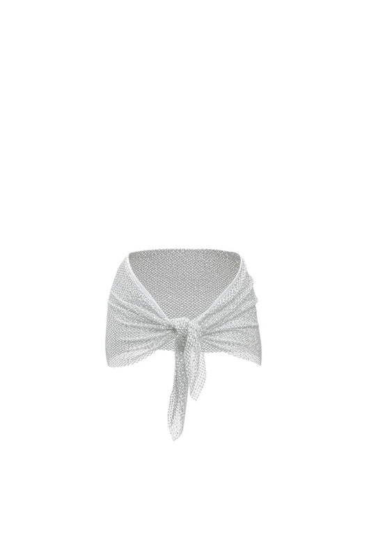 White Crystal Mesh Wrap