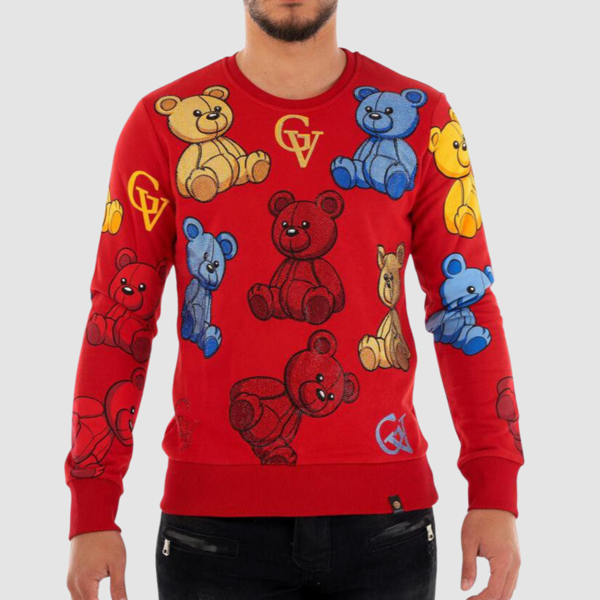 GEORGE V Bear Red Sweater