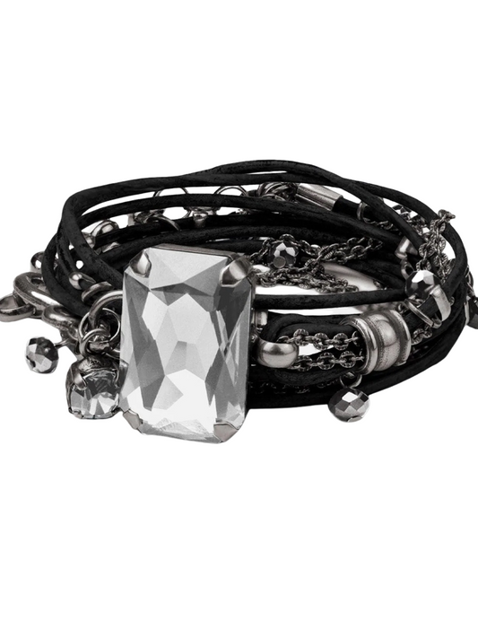 Coravana Stardust Black Silver Bracelet