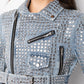 Azalea Wang Denim Crystal Jacket