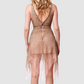 DIAMOND FOR EDEN 2220 Pink/Nude Short Dress