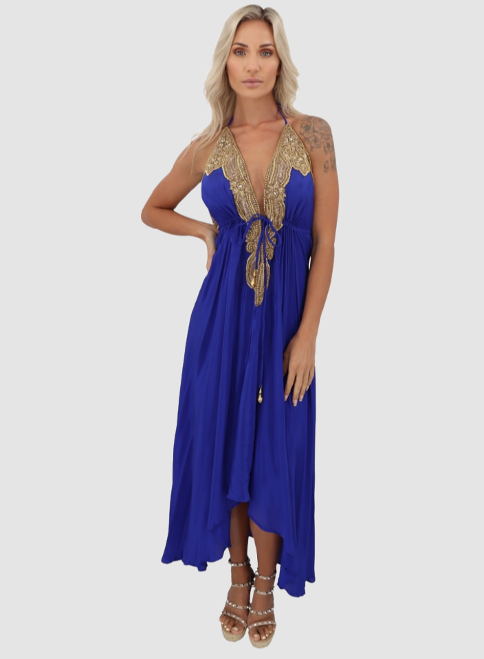 Mallorca Royal Blue Dress – URock Couture