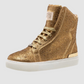 J75 Gold Sneakers with Crystals