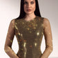 BACCIO Mell Gold Metallic Dress