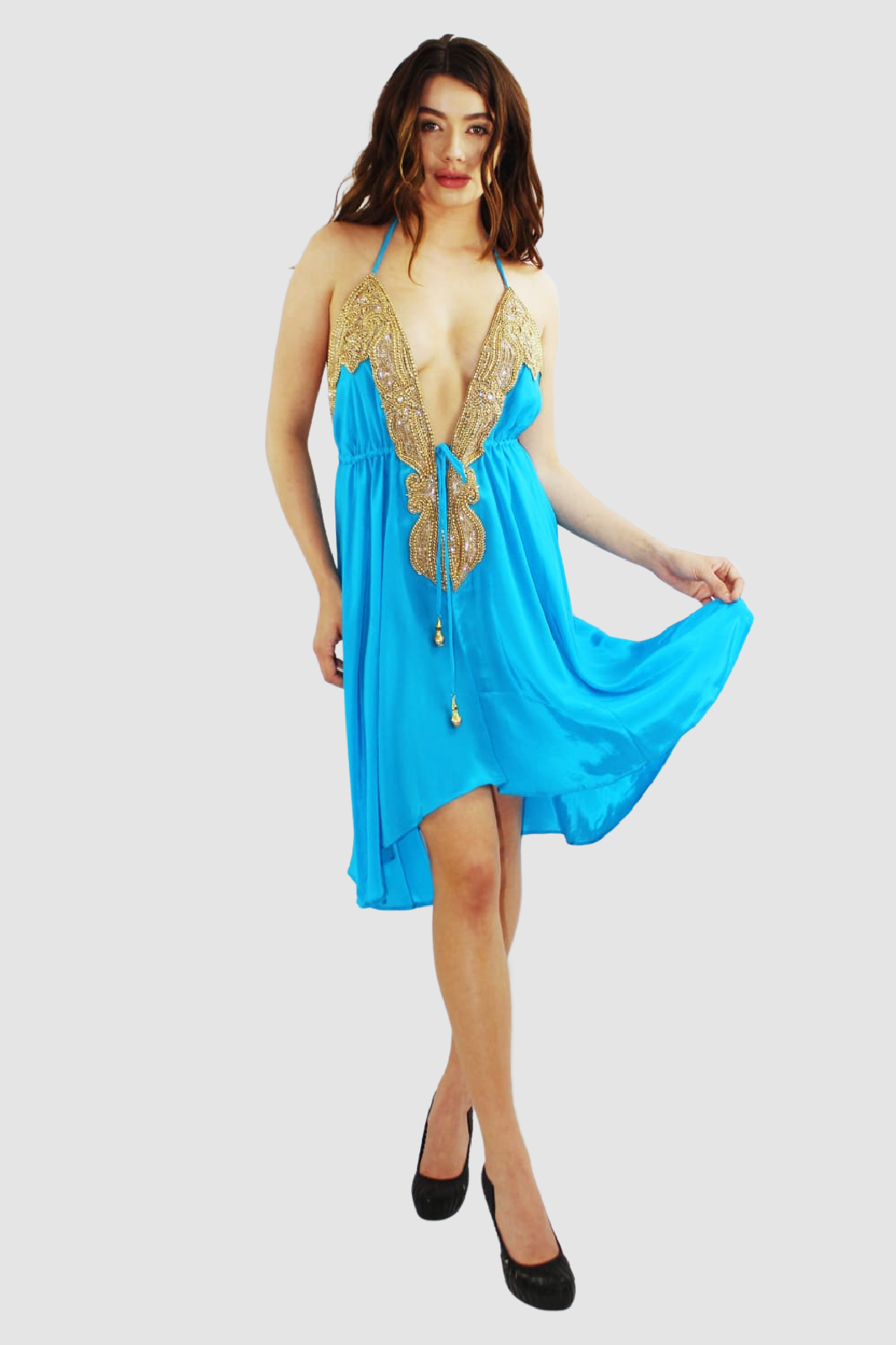 Mallorca Turquoise Short Dress – URock Couture