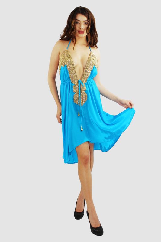 JSQUAD Turquoise Short Dress