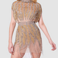 DIAMOND FOR EDEN 2099 Nude Short Dress