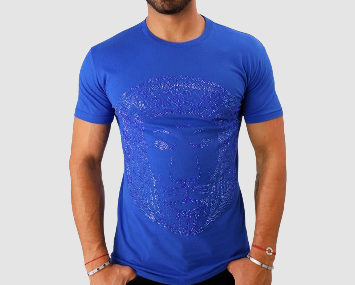 ADDICTED Royal Blue Lion T-Shirt