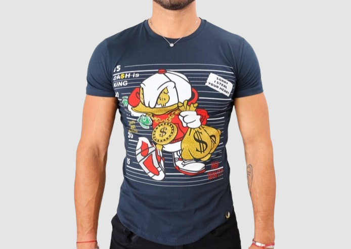 UOMINI Duck Robber Navy T-Shirt