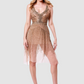 DIAMOND FOR EDEN 2220 Pink/Nude Short Dress