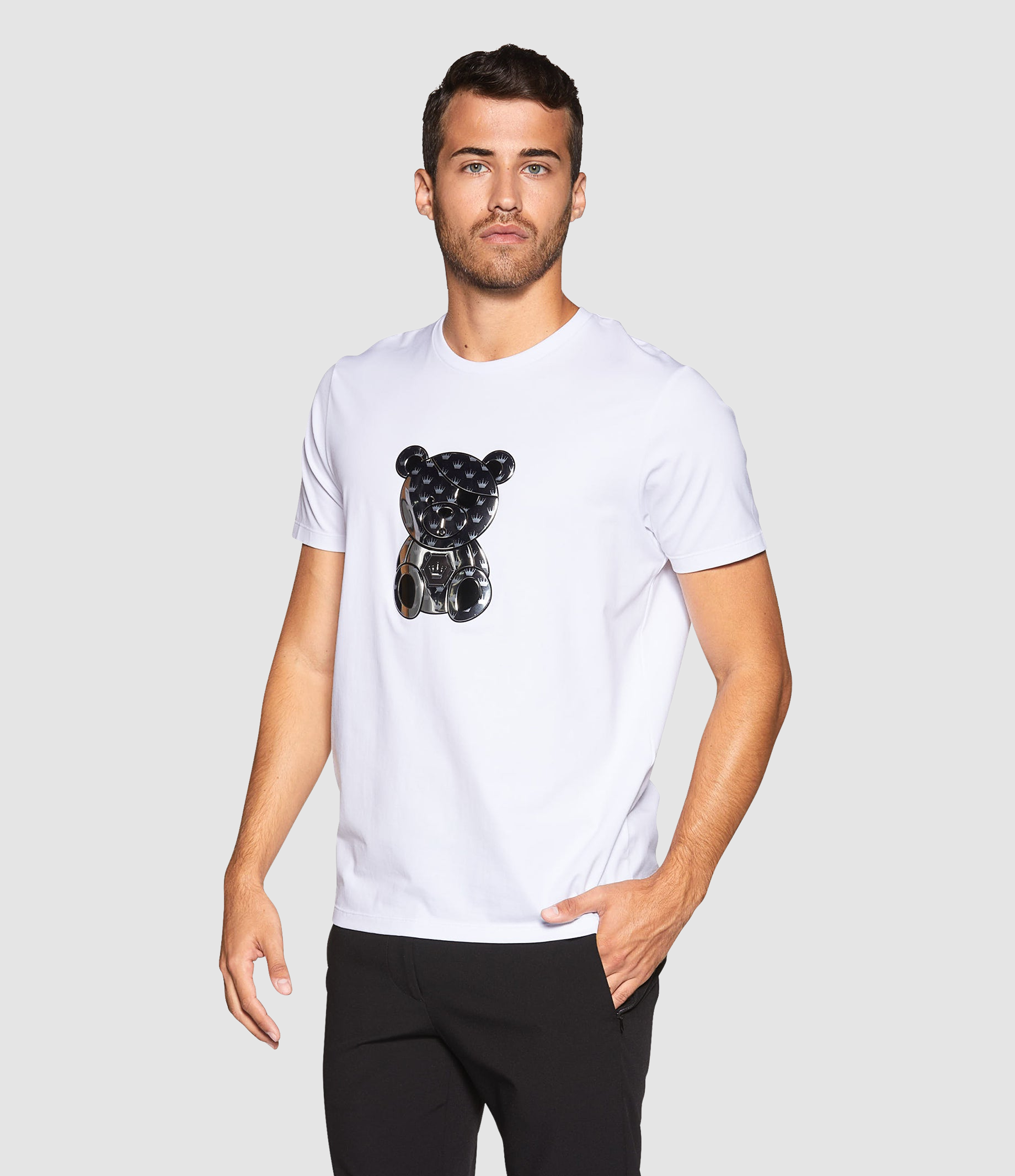 BERTIGO White Silver Bear T-Shirt