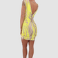 Kasia de Gelaque Yellow/Gold Short Dress