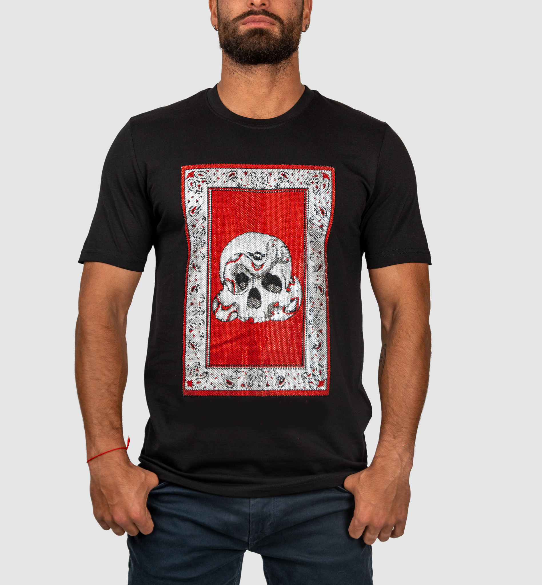 Ferrari Massari Black T-Shirt W Skull