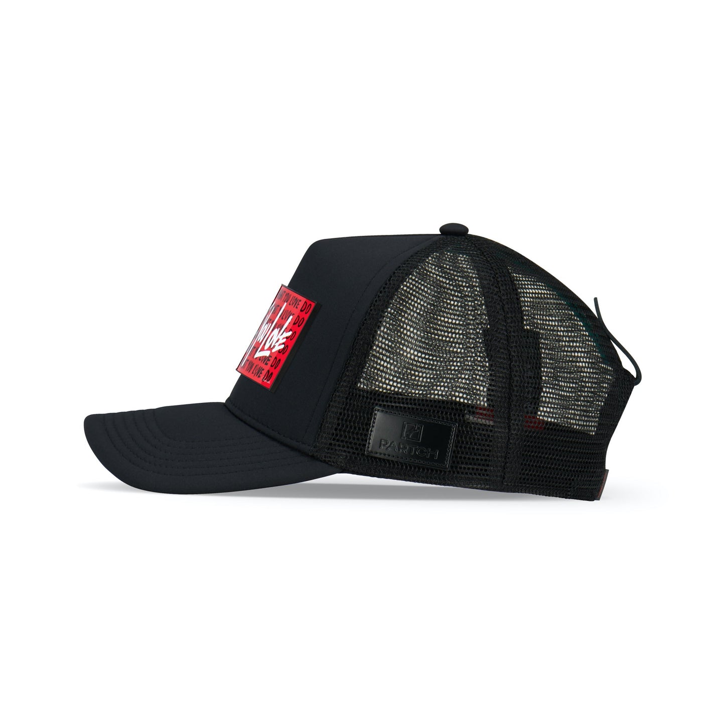 Partch Trucker Hat Black with PARTCH-Clip DWYL-R55 Side View