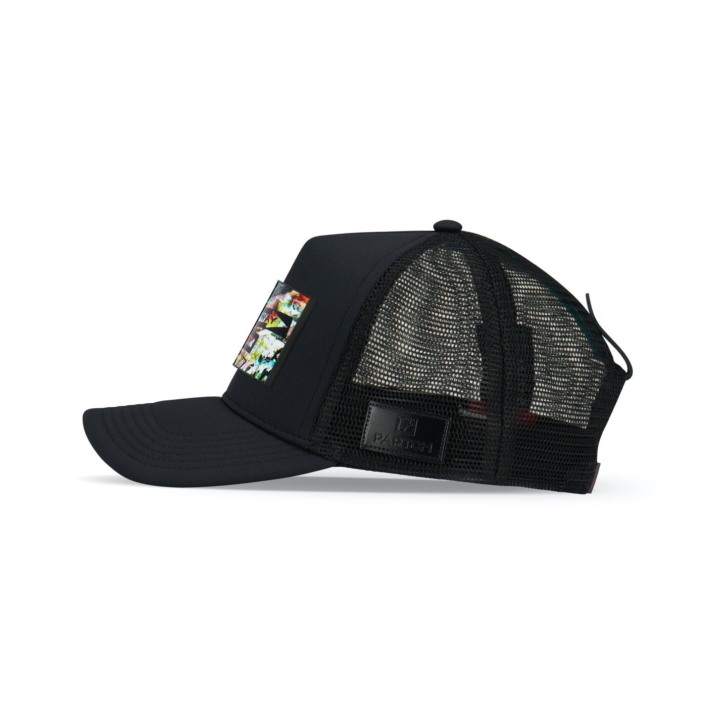 Partch Trucker Hat Black with PARTCH-Clip Unixvi Side View